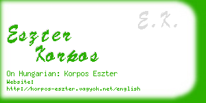 eszter korpos business card